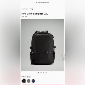 New Crew Backpack 22L